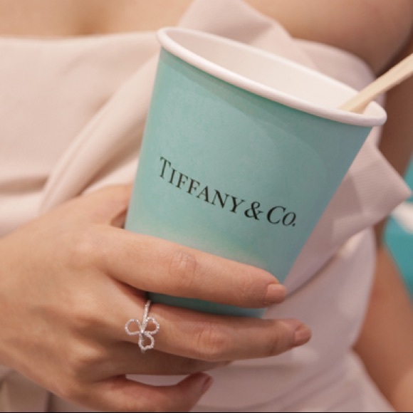 Tiffany & Co Open Paper Flower Platinum Ring Size5 - Picture 4 of 6